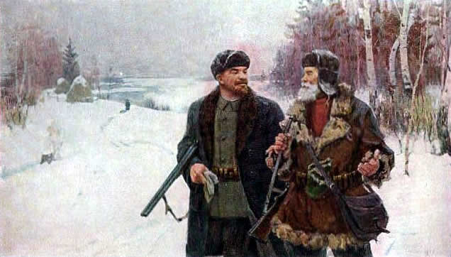 Заядлым охотником был Ленин - часто отправлялся в подмосковные леса, в том числе в завидовские lenin ohota